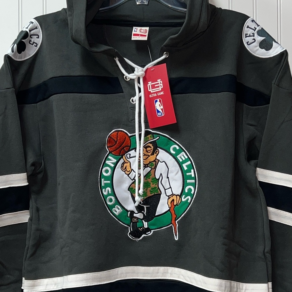 Boston Celtics Heavyweight Hockey Hoodie Sweatshirt S NWT NEW